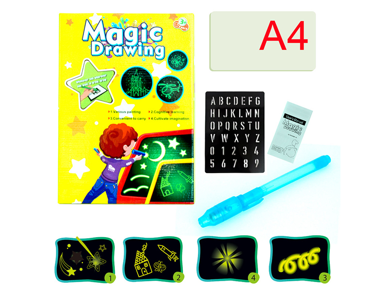 Luminous Writing Board/Fluorescent Painting Board（A4）