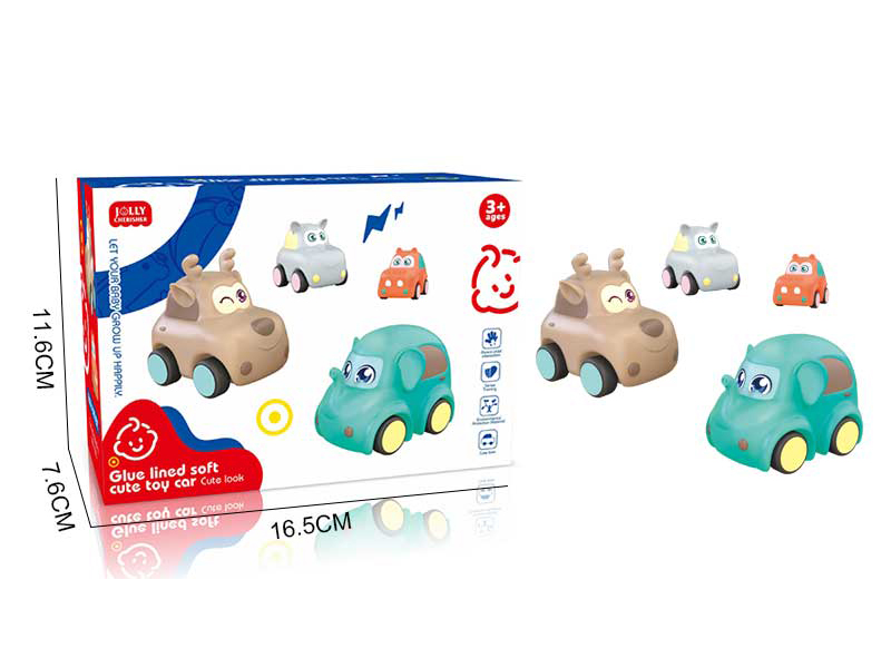 Cartoon Slide Soft Plastic Car