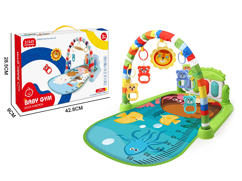 Marine Animal Pattern Pedal Piano Fitness Blanket(Green)