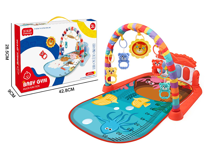 Marine Animal Pattern Pedal Piano Fitness Blanket(Red)