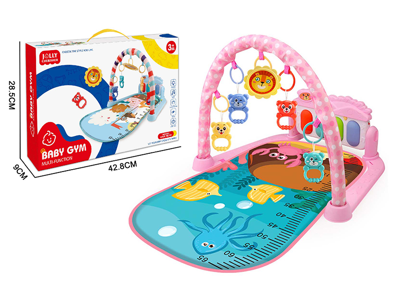 Marine Animal Pattern Pedal Piano Fitness Blanket(Pink)