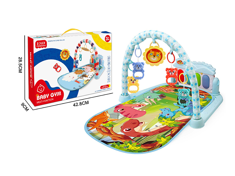 Marine Animal Pattern Pedal Piano Fitness Blanket(Powder Blue)