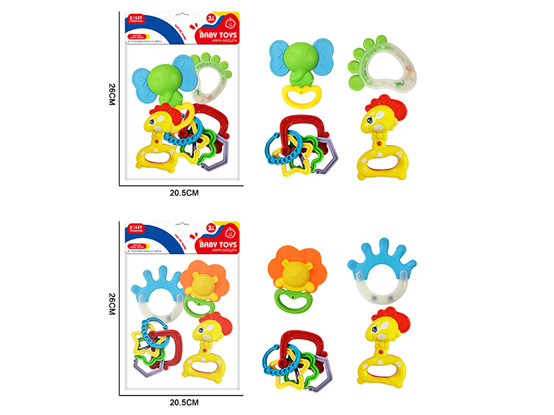 8PCS Baby Rattle Teether