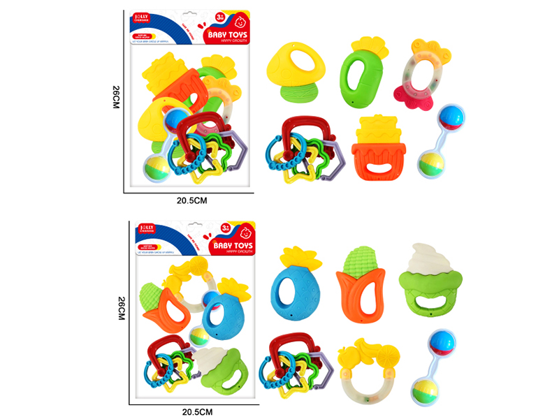 10PCS Baby Rattle Teether