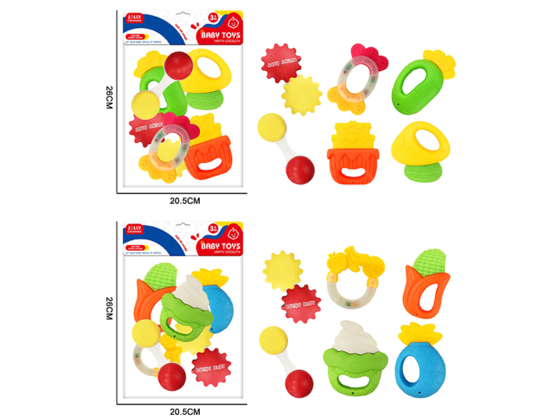 6PCS Baby Rattle Teether