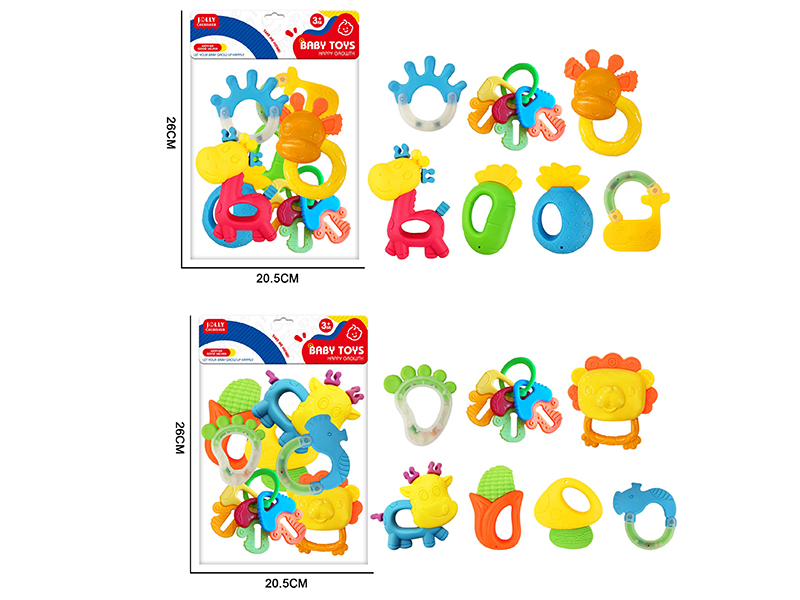10PCS Baby Rattle Teether