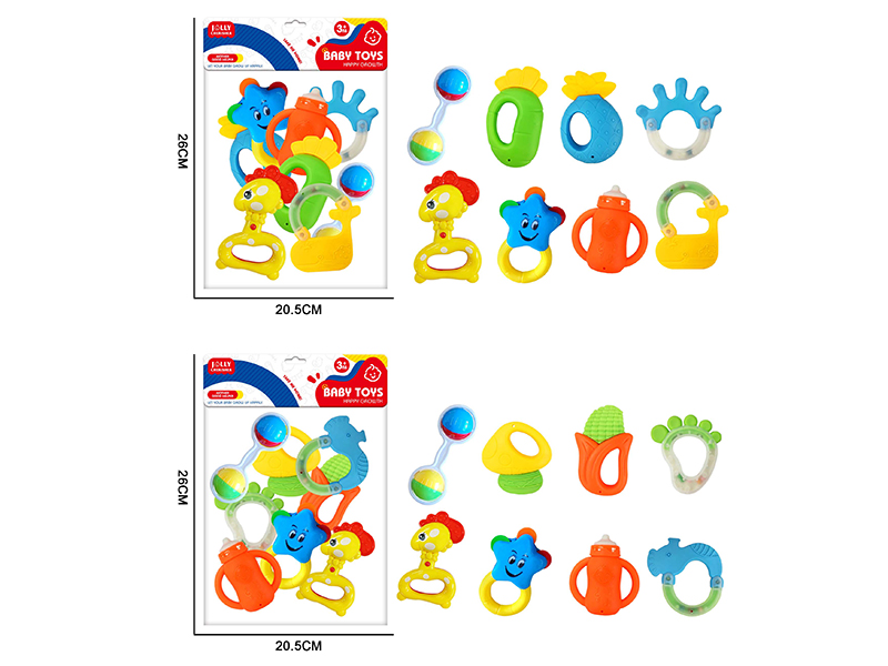 10PCS Baby Rattle Teether