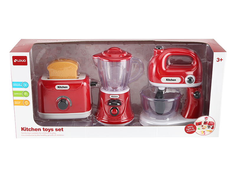 Simulated Bread Maker + B/O Juice Machine With Light +  Electric Blender