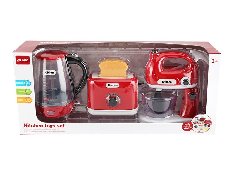 Simulated Bread Maker + Electric Kettle With Sound And Light +  Electric Blender