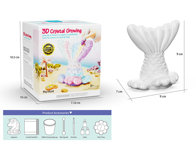 3D Crystal Growing - Mermaid