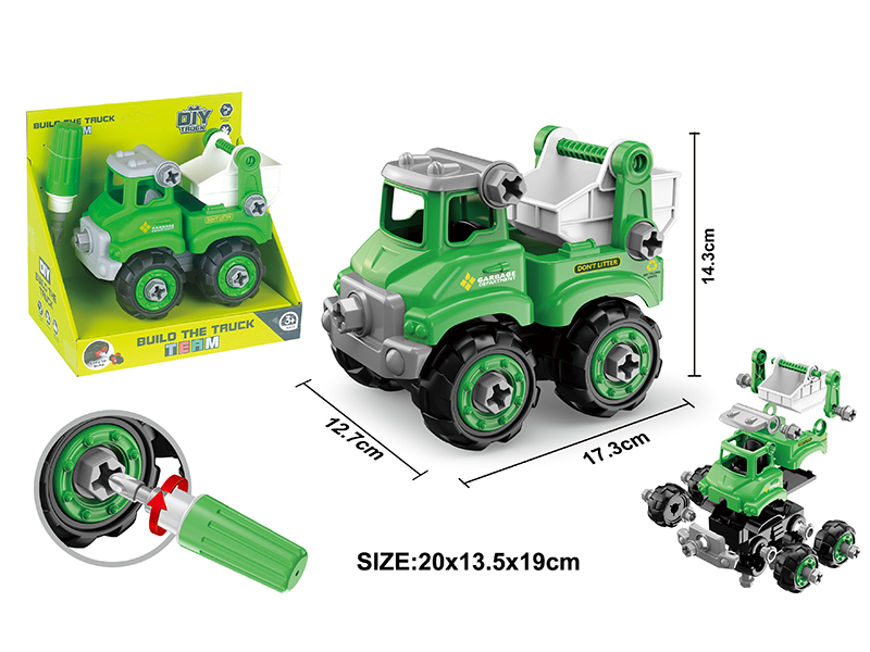DIY Disassembly And Assembly Sanitation Truck Set