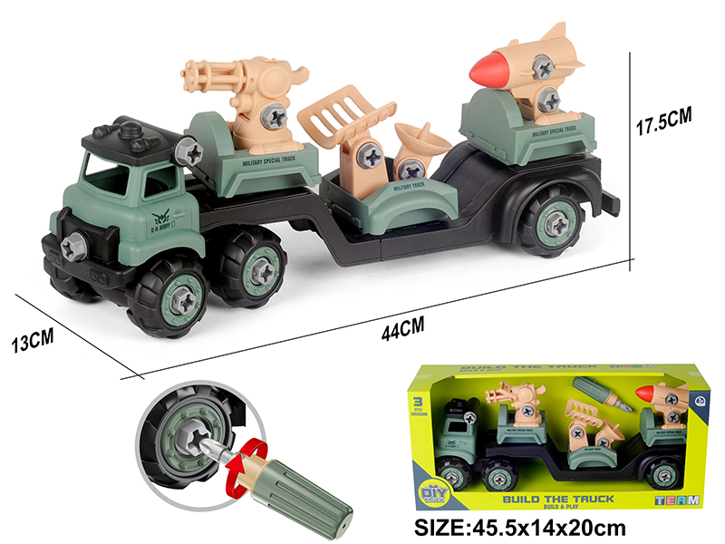 DIY Disassembly And Assembly Military Trailer Set