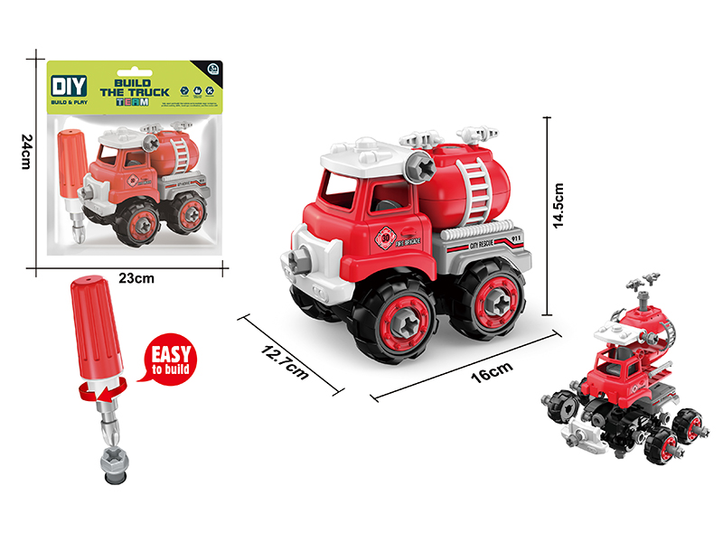 DIY Disassembly And Assembly Fire Engine Set