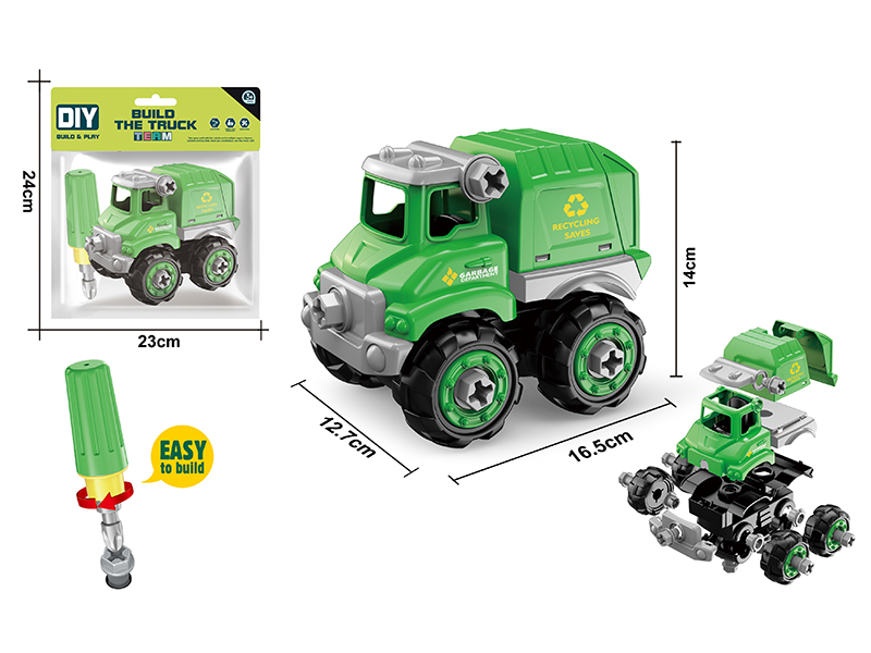 DIY Disassembly And Assembly Sanitation Truck Set
