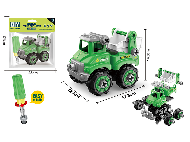 DIY Disassembly And Assembly Sanitation Truck Set