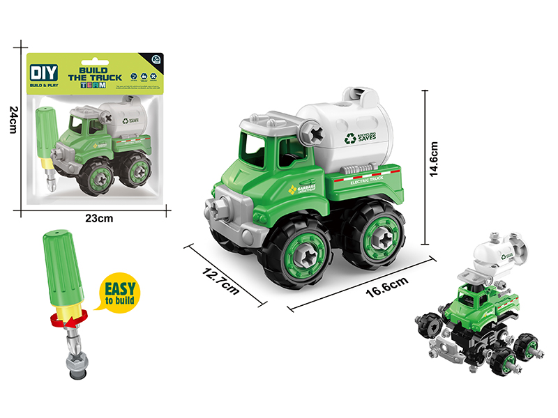 DIY Disassembly And Assembly Sanitation Truck Set
