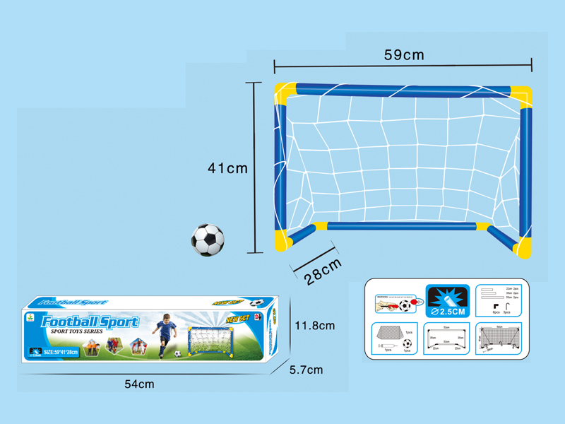 2.5Cm Pipe Football Goal Toy
