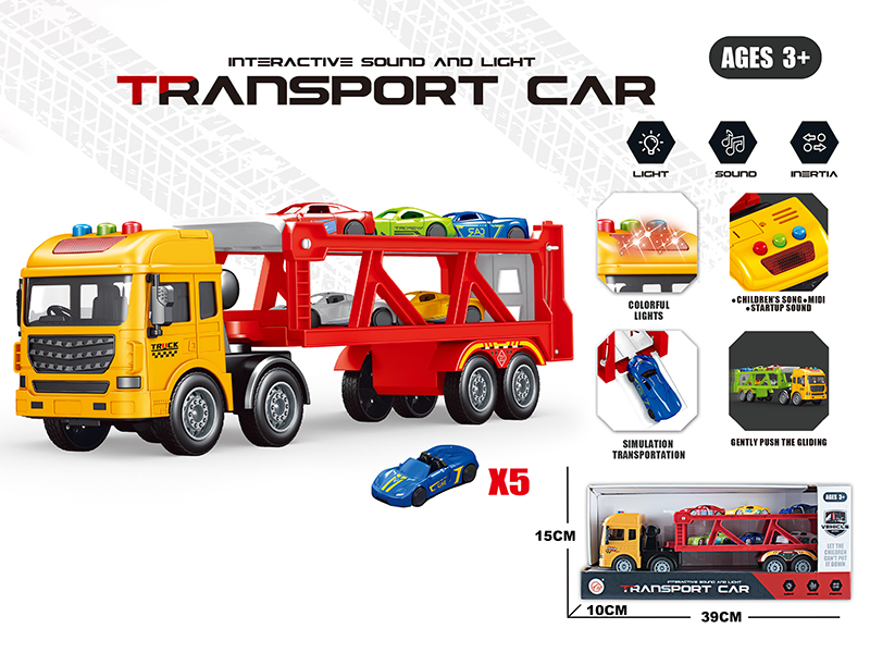 Friction Double-Decker Trailer With Sound And Light