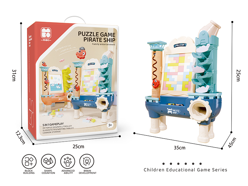 Tetris Puzzle Game Pirate Ship