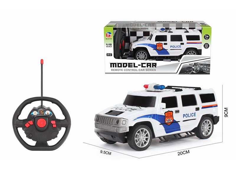 1:18 4Ch R/C Hummer Police Car Steering Wheel