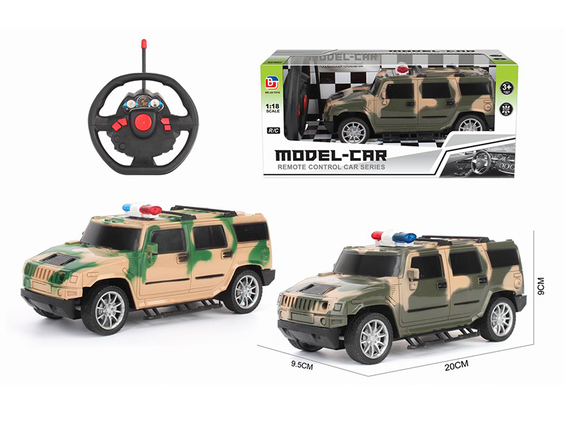 1:18 4Ch R/C Hummer Police Car Steering Wheel