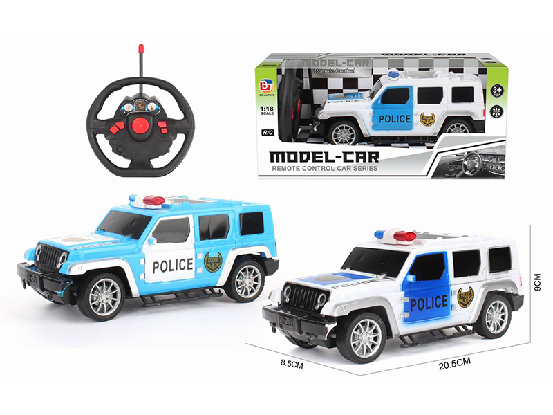 1:18 4Ch R/C Wrangler Police Car Steering Wheel