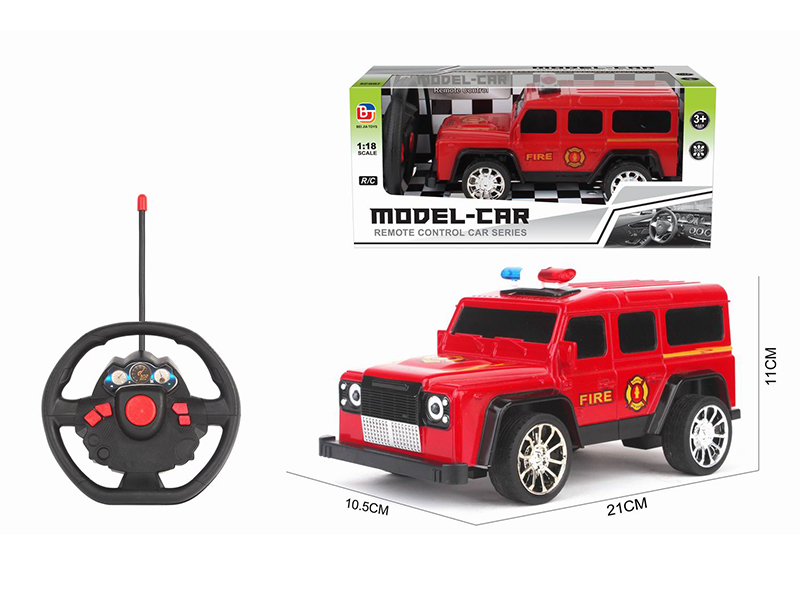 1:18 4Ch R/C Land Rover Fire Truck Steering Wheel