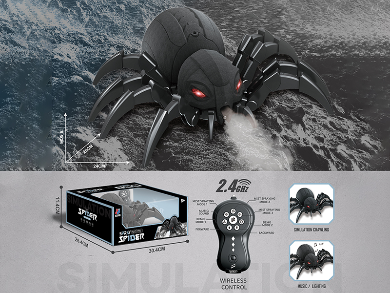 2.4G Remote Control Spray Mechanical Spider