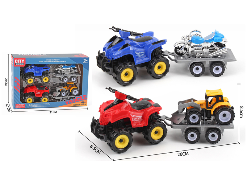 Friction Beach Motorcycle Toy Set