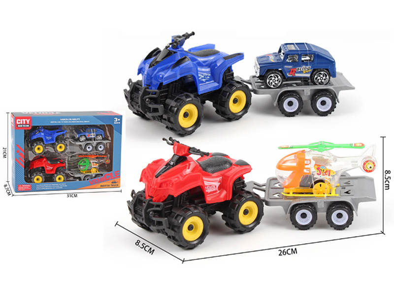 Friction Beach Motorcycle Toy Set