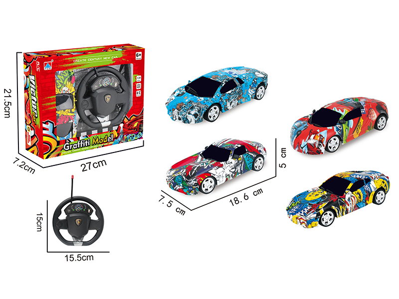 1:24 4-Channel Remote Control Car (Graffiti,Suspended Control)