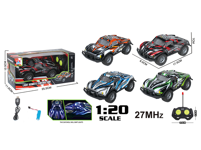 1:20 4-Channel Remote Control PVC Off-Road Vehicle With LED Light