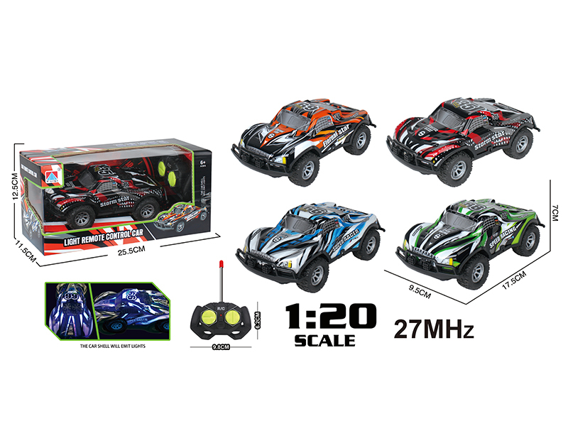 1:20 4-Channel Remote Control PVC Off-Road Vehicle With LED Light