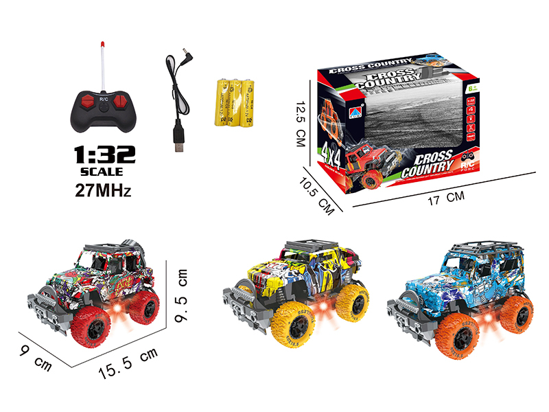 1:32 4-Channel Remote Control Graffiti Off-Road Vehicle With Light