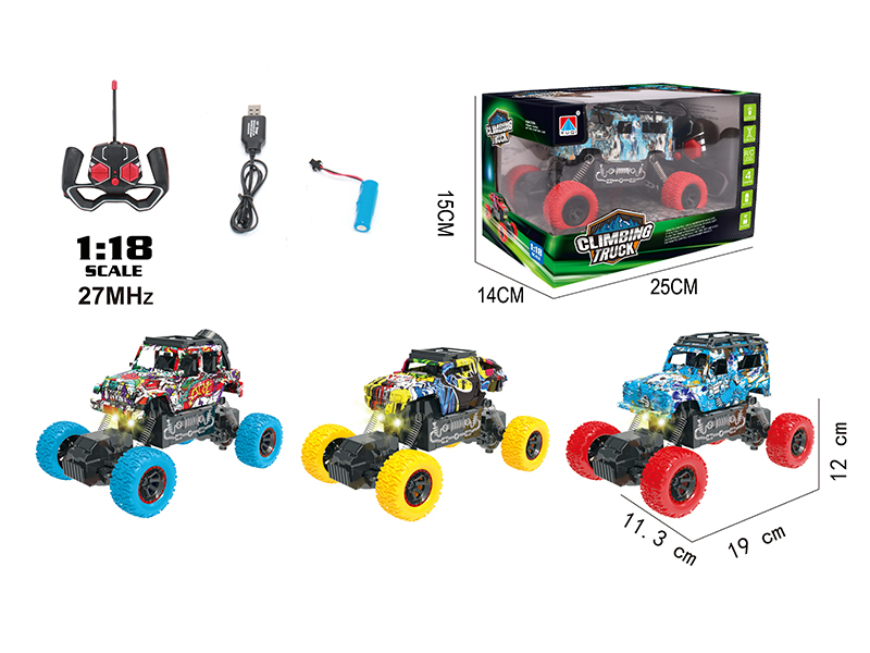 1:18 4-Channel Remote Control Graffiti Climbing Vehicle With Light