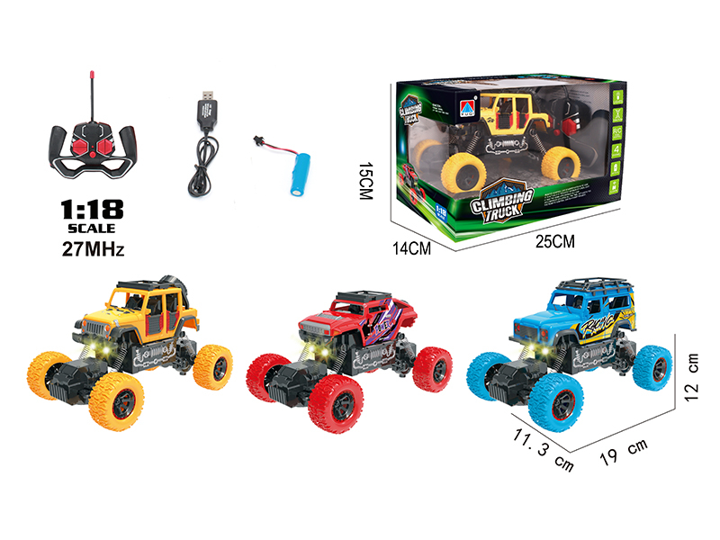 1:18 4-Channel Remote Control Climbing Vehicle With Light