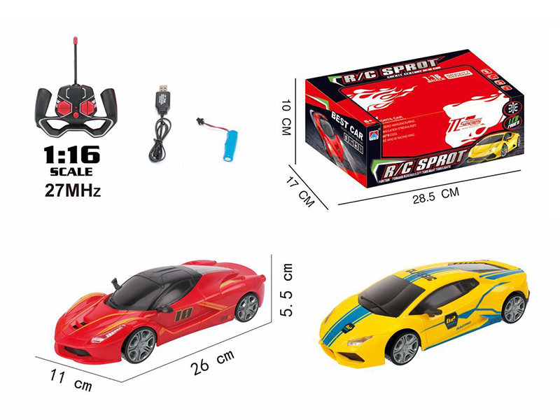 1:16 4-Channel Remote Control Racing Car With Light,USB