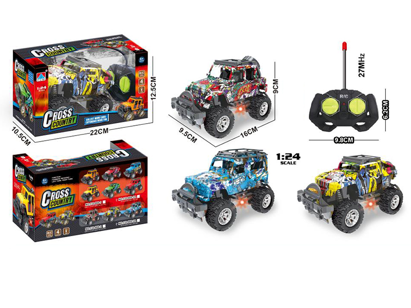 1:24 4-Channel Remote Control Graffiti Off-Road Vehicle With Light