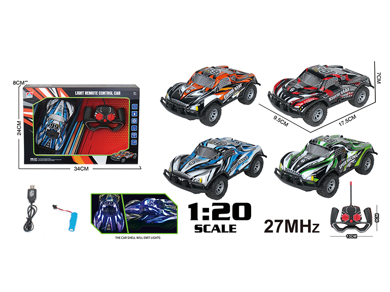 1:20 4-Channel Remote Control PVC Off-Road Vehicle With LED Light