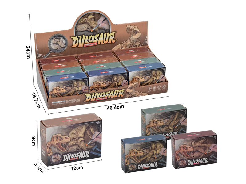 12PCS Archaeological Dinosaur Toy Set