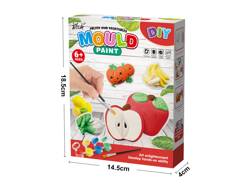 DIY Gypsum Fruit And Vegetable Painting Toy