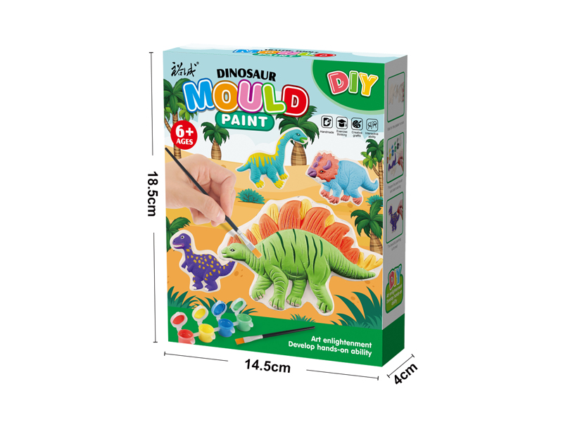 DIY Gypsum Dinosaur Painting Toy