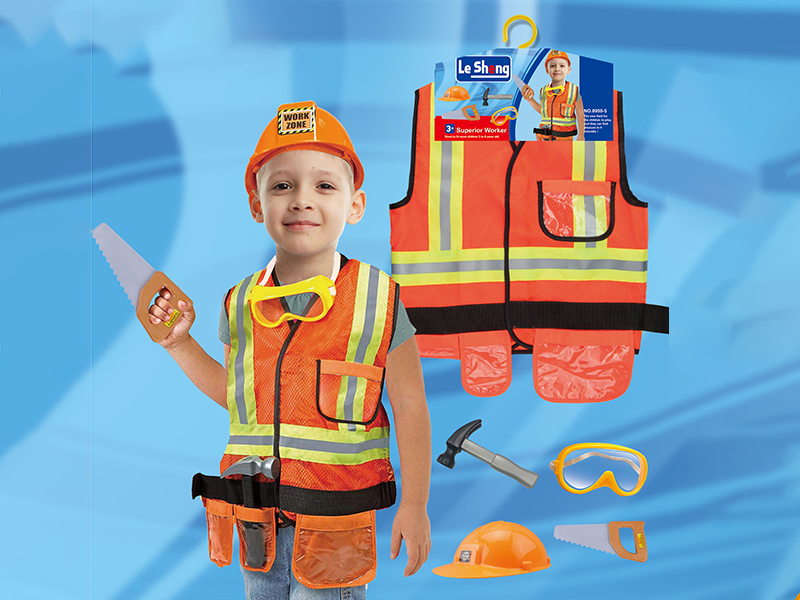 Kids Cosplay Costumes Engineering Clothes With Tool Set