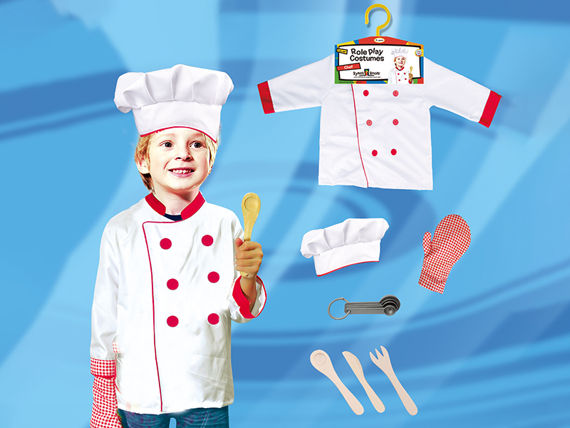 Kids Cosplay Costumes Chef Clothes Set