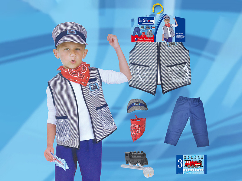 Kids Cosplay Costumes Train Conductor Clothes Set
