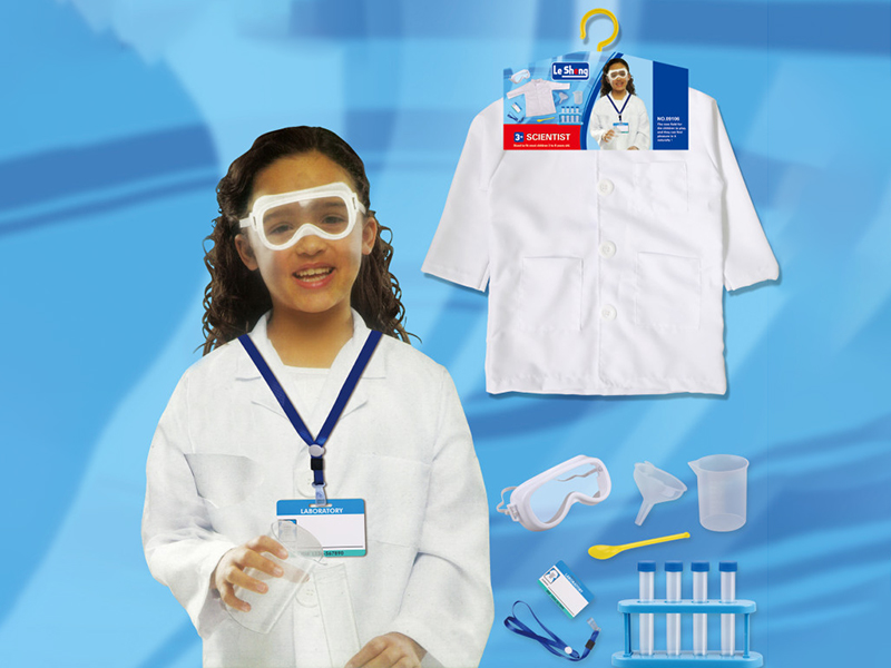 Kids Cosplay Costumes Scientist Clothes Set