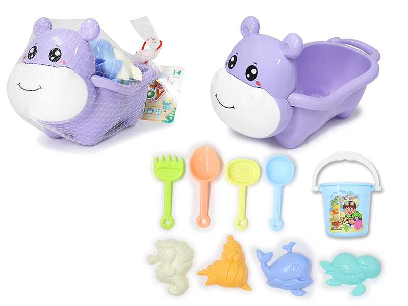 Cartoon Hippo Beach Toys(10PCS)