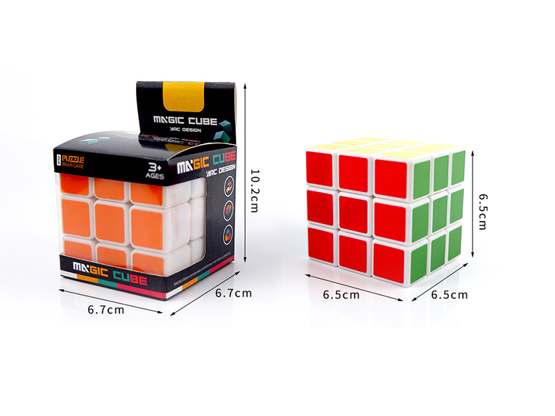6.5CM White Background Rubik's Cube
