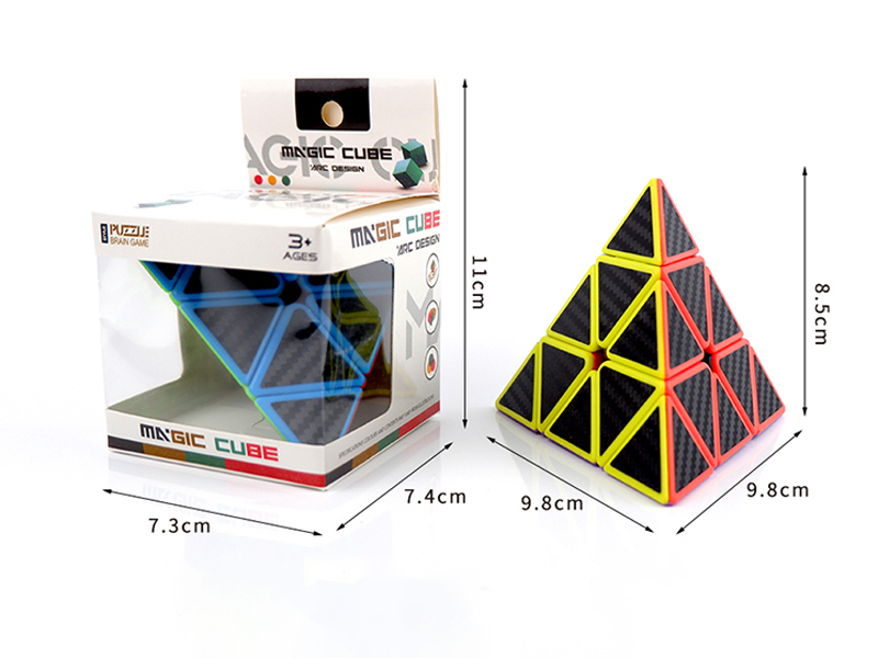 Pyramid Solid Carbon Fiber Rubik's Cube