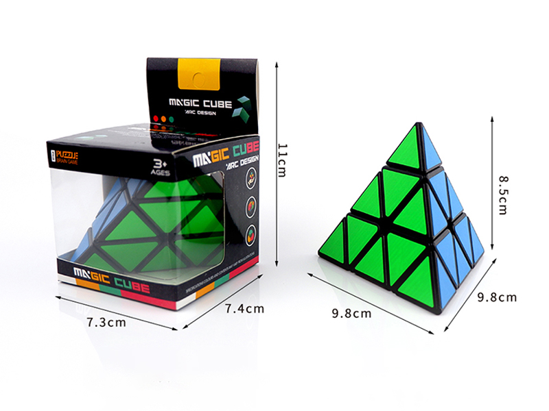 Pyramid Black Background Rubik's Cube